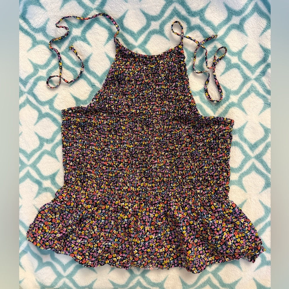 Floral Smocked Halter Top